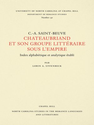 cover image of C.-A. Sainte-Beuve